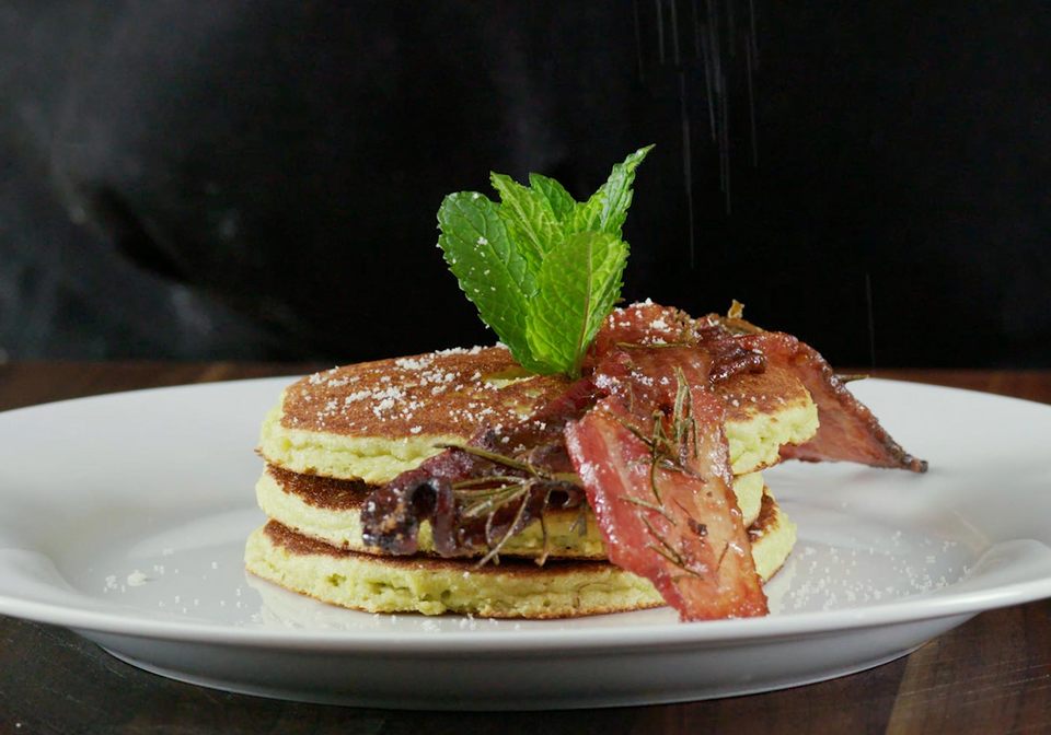 GrainFree Avocado Pancakes with Maple Bacon Innit
